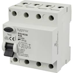 Sygonix SY-6438024 SYG-RCCB 3P+N/A63/10kA/300mA ochranný proudový spínač A 4pólový 63 A 0.3 A 400 V/AC