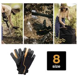 Fiskars 1003478 Pracovní zahradní rukavice černá/oranžová 1 pár