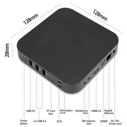 Minix Android mini PC ARM Cortex RK3566 Cortex - A55 Quad-Core 1.8 GHz 4 GB RAM 32 GB eMMC ARM Mali-G52 MINIX X35-i Max IPC