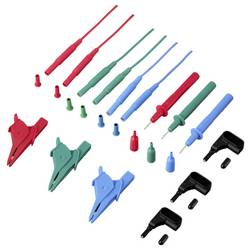 VOLTCRAFT MLSet-140 sada měřicích kabelů zásuvkový konektor 4 mm krokosvorky, zkušební hroty, zásuvkový konektor 4 mm 1.5 m červená, modrá, zelená 1 ks