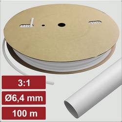 Electronic Garage EG25CA082 smršťovací bužírka s lepidlem bílá 6.4 mm 2.1 mm Poměr smrštění:3:1 100 m