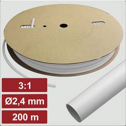 Electronic Garage EG25CA079 smršťovací bužírka s lepidlem bílá 2.4 mm 0.8 mm Poměr smrštění:3:1 200 m
