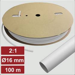 Electronic Garage EG25CA030 smršťovací bužírka bez lepidla bílá 16 mm 8 mm Poměr smrštění:2:1 100 m