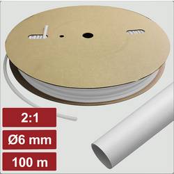 Electronic Garage EG25CA025 smršťovací bužírka bez lepidla bílá 6 mm 3 mm Poměr smrštění:2:1 100 m
