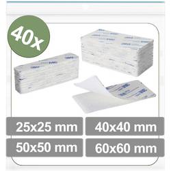 Quadrios 25CA684 kulaté suché zipy, lepicí, háčková a flaušová část, (d x š) 60 mm x 60 mm, bílá, 40 ks