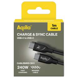 Aqiila Cablebird CB11 Kabel USB-C USB 2.0 USB-C ® zástrčka 1.00 m černá AQCBPBICB2BD867