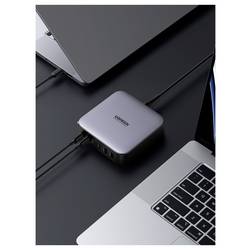 UGREEN 40914 síťový adaptér / napájení, USB 2.0 zásuvka A, USB 2.0 zásuvka A, USB-C® zásuvka, USB-C® zásuvka, USB-C® zásuvka, USB-C® zásuvka, 200 W, černá, šedá