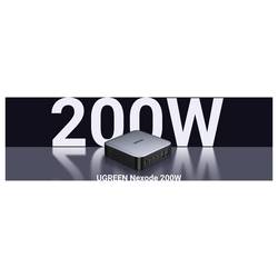 UGREEN 40914 síťový adaptér / napájení, USB 2.0 zásuvka A, USB 2.0 zásuvka A, USB-C® zásuvka, USB-C® zásuvka, USB-C® zásuvka, USB-C® zásuvka, 200 W, černá, šedá