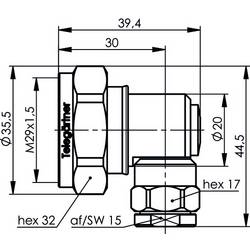 Telegärtner J01120A0113 100024400 DIN konektor 7-16 zástrčka, zahnutá 50 Ω 1 ks