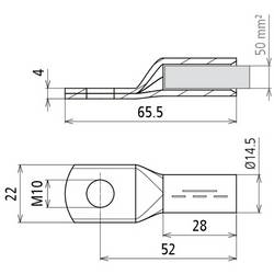 DEHN 472435 PKS 50 10 CUGALSN kabelové oko 180 ° 50 mm² 3 ks