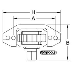 KS Tools 460.3980 Otočný motor pro Iveco, 70 x 125 mm
