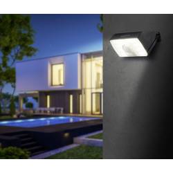 Sygonix SY-4673536 venkovní solární nástěnné osvětlení s PIR senzorem LED pevně vestavěné LED 10 W černá