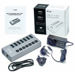 i-tec U3CHARGEHUB7 USB Hub 7 portů USB-A USB 3.0 5 GBit/s šedá I-TEC USB 3.0 Charging HUB 7 Port