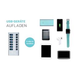 i-tec U3CHARGEHUB7 USB Hub 7 portů USB-A USB 3.0 5 GBit/s šedá I-TEC USB 3.0 Charging HUB 7 Port