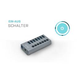 i-tec U3CHARGEHUB7 USB Hub 7 portů USB-A USB 3.0 5 GBit/s šedá I-TEC USB 3.0 Charging HUB 7 Port
