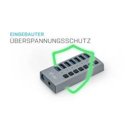 i-tec U3CHARGEHUB7 USB Hub 7 portů USB-A USB 3.0 5 GBit/s šedá I-TEC USB 3.0 Charging HUB 7 Port