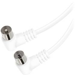 Vivanco antény, SAT kabel [1x koaxiální zástrčka - 1x koaxiální zásuvka] 1.5 m 90 dB stíněný bílá