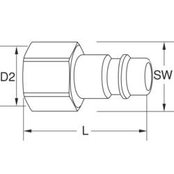 KS Tools 515.3492 515.3492 kolík spojky pro stlačený vzduch 1 ks