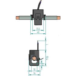 Gossen Metrawatt SC30 150/1A 0,2VA Kl.3 18 mm U118E kabelový transformátor proudu Primární proud 150 A Sekundární proud 1 A 1 ks
