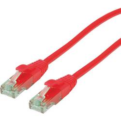 roline recycled material 21.45.3116 RJ45 síťové kabely, propojovací kabely CAT 6A U/UTP 7.00 m červená (jasná) nestíněný, PVC plášť 1 ks