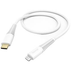 Hama Nabíjecí kabel USB USB 2.0 Apple Lightning konektor, USB-C ® zástrčka 1.50 m bílá Pozlacený 00201603