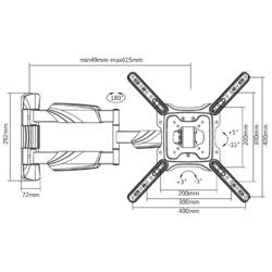 Reflecta FLEXO TV držák na zeď 59,9 cm (23,6) - 139,7 cm (55) nakláněcí