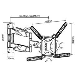 Reflecta FLEXO TV držák na zeď 59,9 cm (23,6) - 139,7 cm (55) nakláněcí
