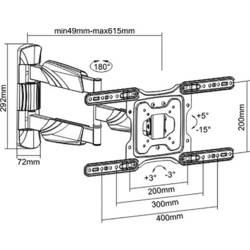 Reflecta FLEXO TV držák na zeď 59,9 cm (23,6) - 139,7 cm (55) nakláněcí