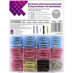 TRU COMPONENTS T25C048 krimpovací spojka se smršťovací bužírkou 0.3 mm² 6.0 mm² plná izolace bílá, červená, modrá, černá, žlutá 350 ks