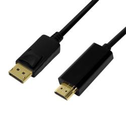 LogiLink HDMI kabel USB-C ® zástrčka 1 m černá CV0126 pozlacené kontakty HDMI kabel