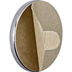 Maul neodymový magnet (Ø x v) 10 mm x 1 mm disk, samolepicí stříbrná 20 ks 6167196