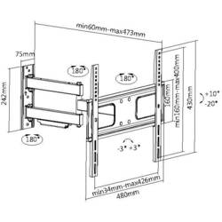 My Wall H 25-1 L TV držák na zeď 81,3 cm (32) - 139,7 cm (55) naklápěcí, nakláněcí