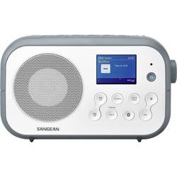Sangean DPR-42BT White-Stone Blue A500426 přenosné rádio, DAB+, FM, Bluetooth, s akumulátorem, funkce alarmu, bílá, kamenná
