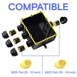 TRU Components zásuvka pro odkládání IP68, 4 vstupů, 0,5 - 4,0 m² TC-14745292 černá TRU COMPONENTS Množství: 1 ks