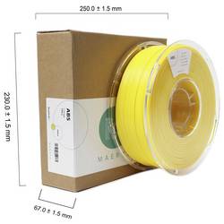 Maertz PMMA-1010-006 PMMA-1010-006 vlákno pro 3D tiskárny ABS plast chemicky odolné 1.75 mm 1000 g žlutá 1 ks