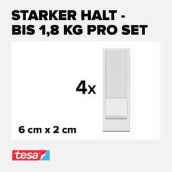 tesa Powerstrips CLICK Small, 4x 2 ks (d x š) 60 mm x 20 mm Množství: 4 pár