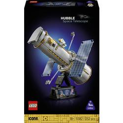 6588533 LEGO® ICONS™ Hubble kosmický teleskop; MINT-pokojové deko; stavebnice pro dospělé; replika s pohyblivými solárními hladinami a detailním přístrojovým