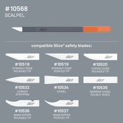 Slice skalpel 139.5 mm keramika, Nylon černá, oranžová 1 ks