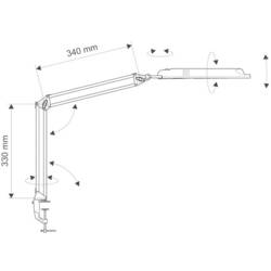 Maul MAULantlantic 8203595 LED lampička s klipem LED pevně vestavěné LED D (A - G) 9 W stříbrná