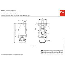 PCE 917-6v CEE zásuvka na stěnu, 16 A, 7pólová, 400 V, 1 ks