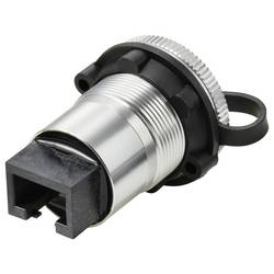 TRU COMPONENTS TC-14378432, vestavěná zásuvka, zásuvka, stříbrná, 1 ks