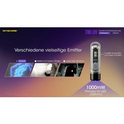 NiteCore TIKI UV NC-TIKIUV LED, UV LED kapesní svítilna s UV světlem napájeno akumulátorem 70 lm 2 h 12 g