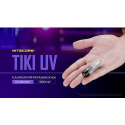 NiteCore TIKI UV NC-TIKIUV LED, UV LED kapesní svítilna s UV světlem napájeno akumulátorem 70 lm 2 h 12 g