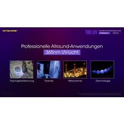 NiteCore TIKI UV NC-TIKIUV LED, UV LED kapesní svítilna s UV světlem napájeno akumulátorem 70 lm 2 h 12 g