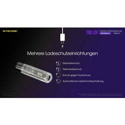 NiteCore TIKI UV NC-TIKIUV LED, UV LED kapesní svítilna s UV světlem napájeno akumulátorem 70 lm 2 h 12 g