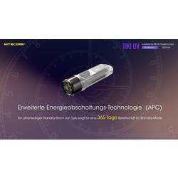 NiteCore TIKI UV NC-TIKIUV LED, UV LED kapesní svítilna s UV světlem napájeno akumulátorem 70 lm 2 h 12 g