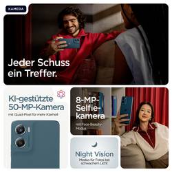 Motorola g06 smartphone 128 GB, 17.5 cm (6.88 palec), modrá, Android™ 15, dual SIM