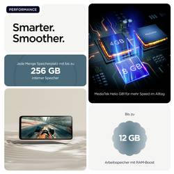 Motorola g06 smartphone 128 GB, 17.5 cm (6.88 palec), modrá, Android™ 15, dual SIM
