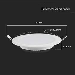 V-TAC VT-61018-RD 7865 LED panel vestavný Energetická třída (EEK2021): E (A - G) 18 W neutrální bílá bílá