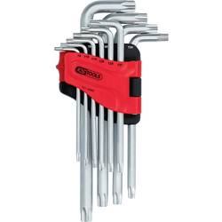 KS Tools 151.4880 TX sada klíčů T 8, T 10, T 15, T 20, T 25, T 27, T 30, T 40, T 45, T 50 10dílná